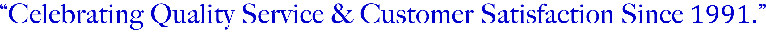 Quality service since 1991